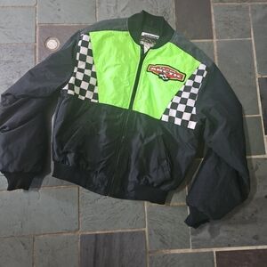 🚨 Vintage Mens Arctic Cat Black and Neon Green Jacket